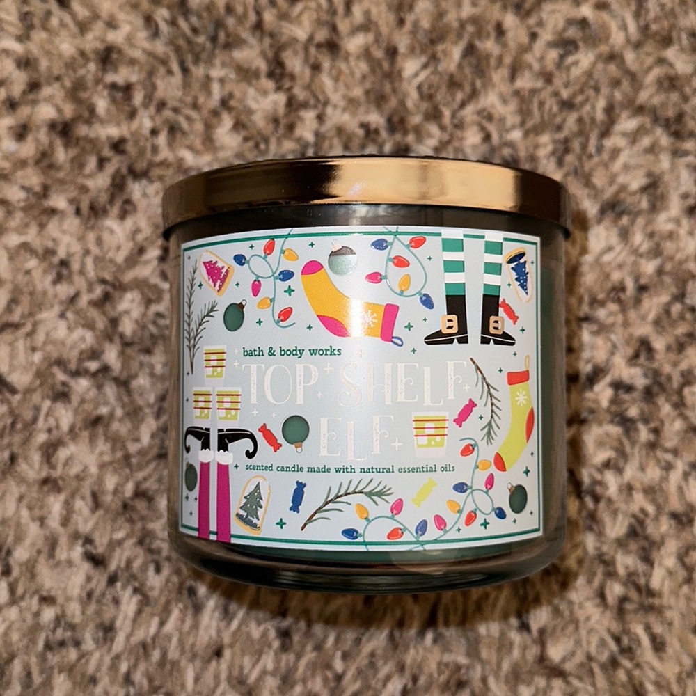 NEW! top shelf elf bath & body works candle